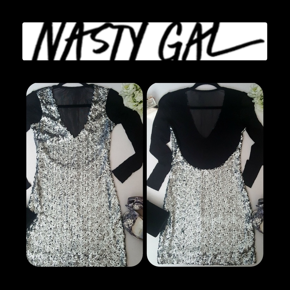 Nasty Gal♥️ SIZZLING/SPARKLING Sequin Sheer Dress